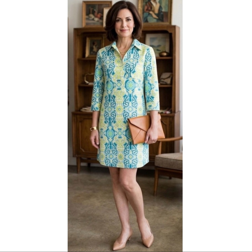 Tracy Negoshian Vibrant Print Dress